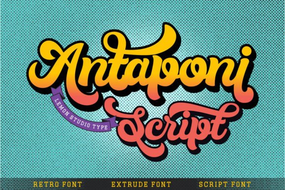 Antaponi Script: A Bold Retro Font for Editorial Design