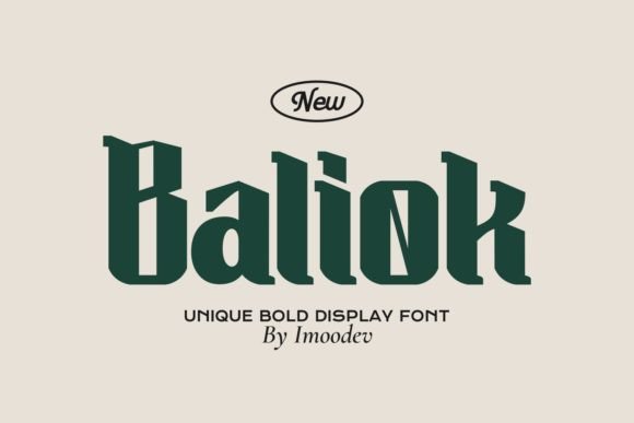 Baliok: A Modern Display Font for Bold Branding