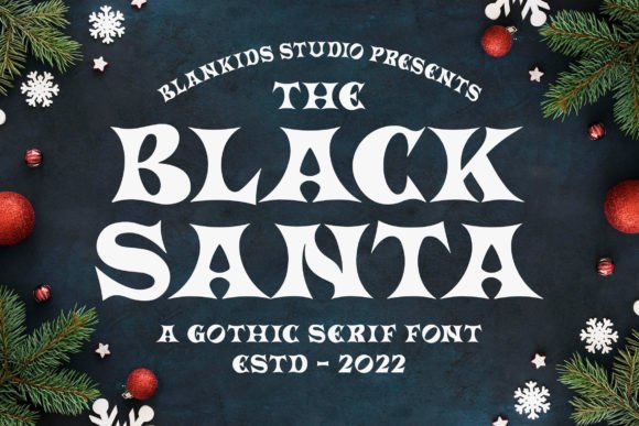 Black Santa Font for Winter-Themed Campaigns