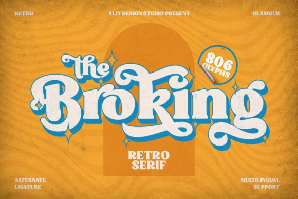 Broking: A Retro Display Font for Modern Web Design