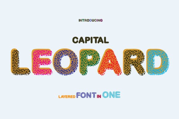 Capital Leopard Font for Creative Craft Projects
