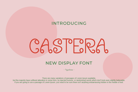 Castera: The Curly Display Font for Handmade Branding