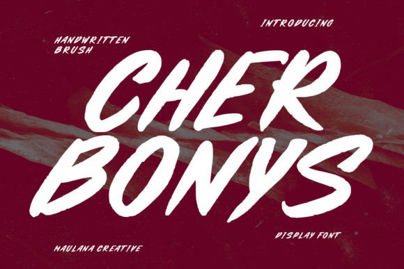 Cherbonys: The Brush-Slanted Display Font for Handmade Creations