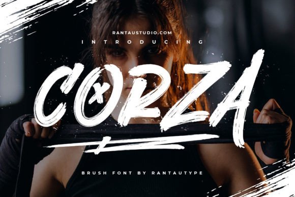 Corza: A Modern Hand Brush Display Font for Digital Design