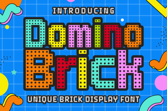 Domino Brick: A Playful Display Font for Creative Projects