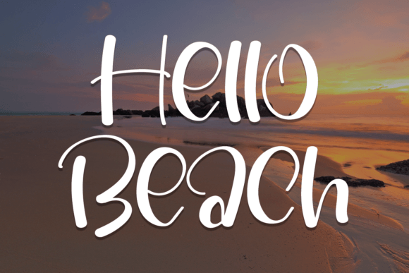 Hello Beach: A Handwritten Display Font for Creative Projects