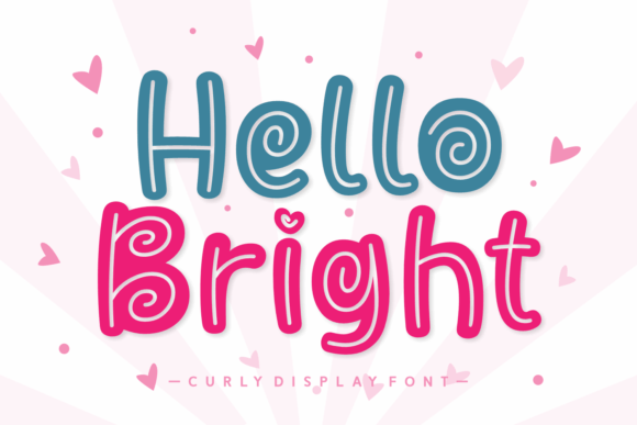 Hello Bright: A Curly Display Font for Editorial Design