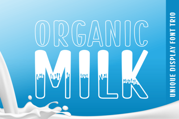 Organic Milk: A Fresh Display Font for Modern Branding