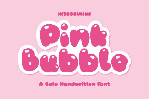 Pink Bubble: A Handwritten Display Font for Creative Projects