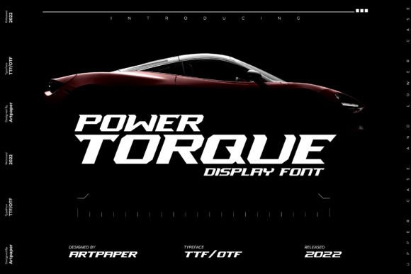 Power Torque: A Bold Display Font for Dynamic Designs