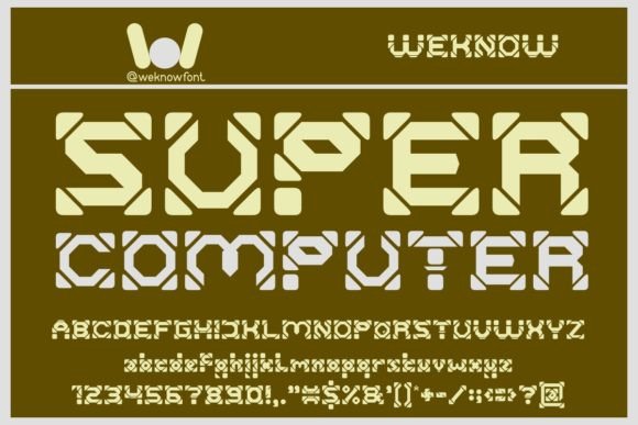 Super Computer Font for Professional Branding and Design