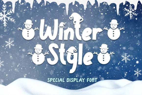 Winter Style Font for Festive Editorial Design